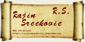 Rajin Srećković vizit kartica